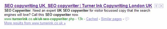 Page title showing in Google SERPs