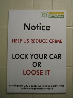 Help us reduce crime sign