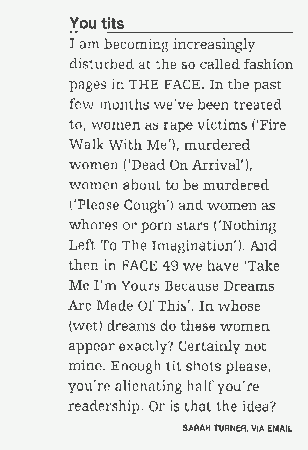 Letter to The Face